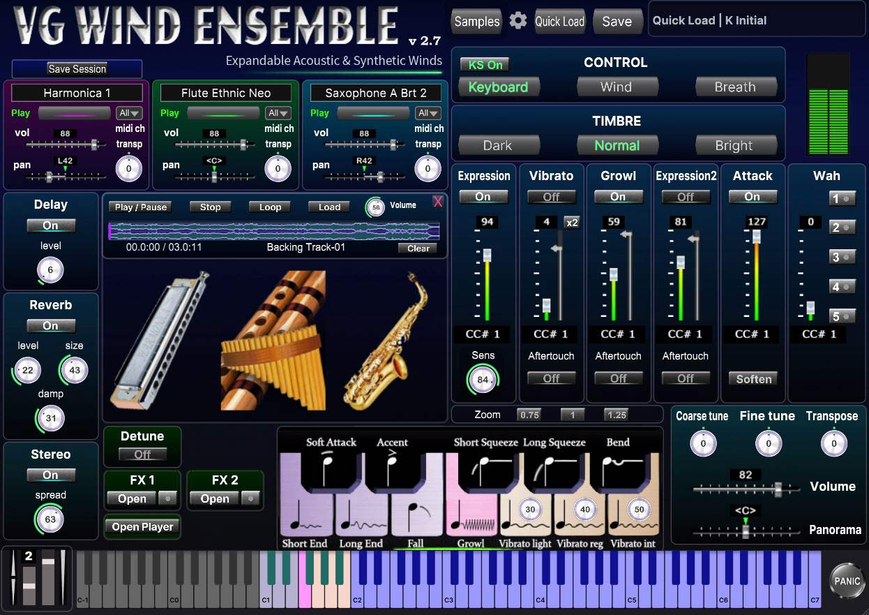 VG Wind Ensemble — Keyboard Mode