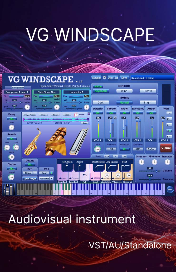 VG Windscape Audiovisual Instrument VG Windscape Audiovisual Instrument, VST plugin